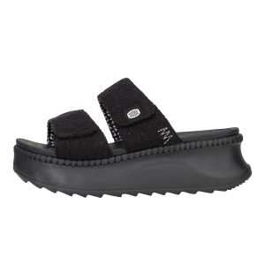 Delray Slide Eyelet - Black