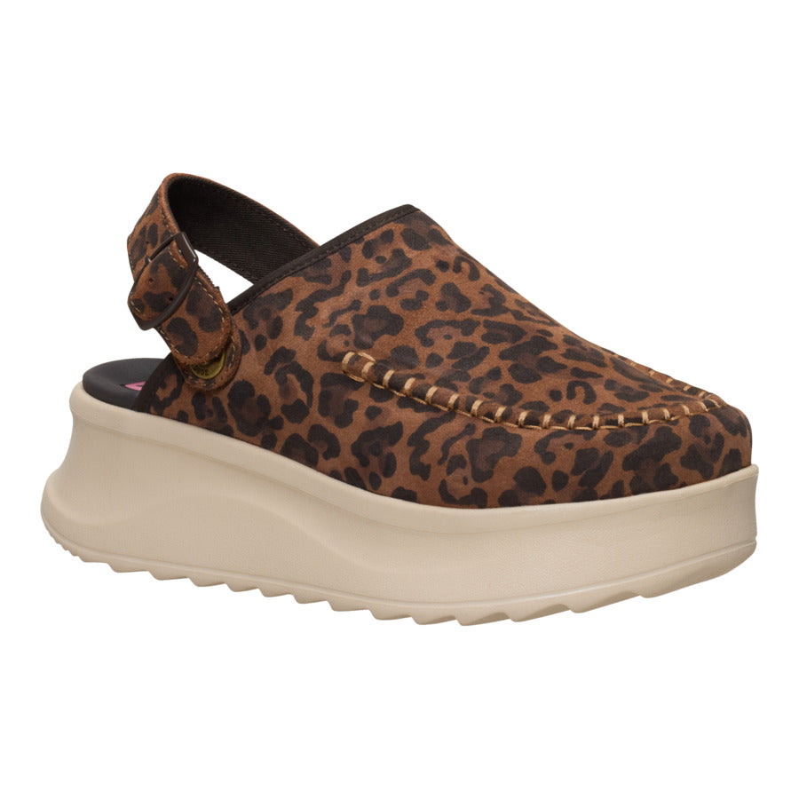 Delray Clog Suede - Brown Leopard - Image 9